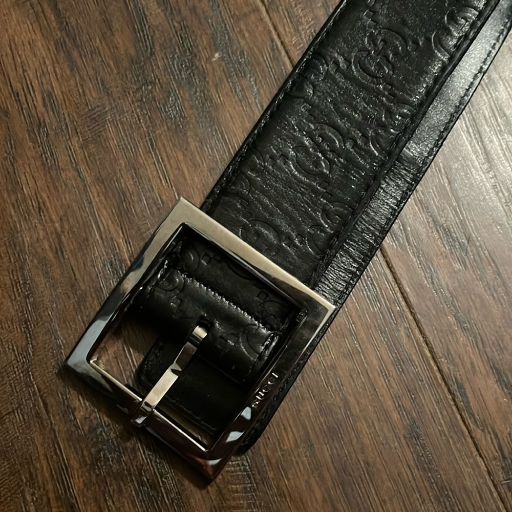 Gucci Embossed Logo Belt